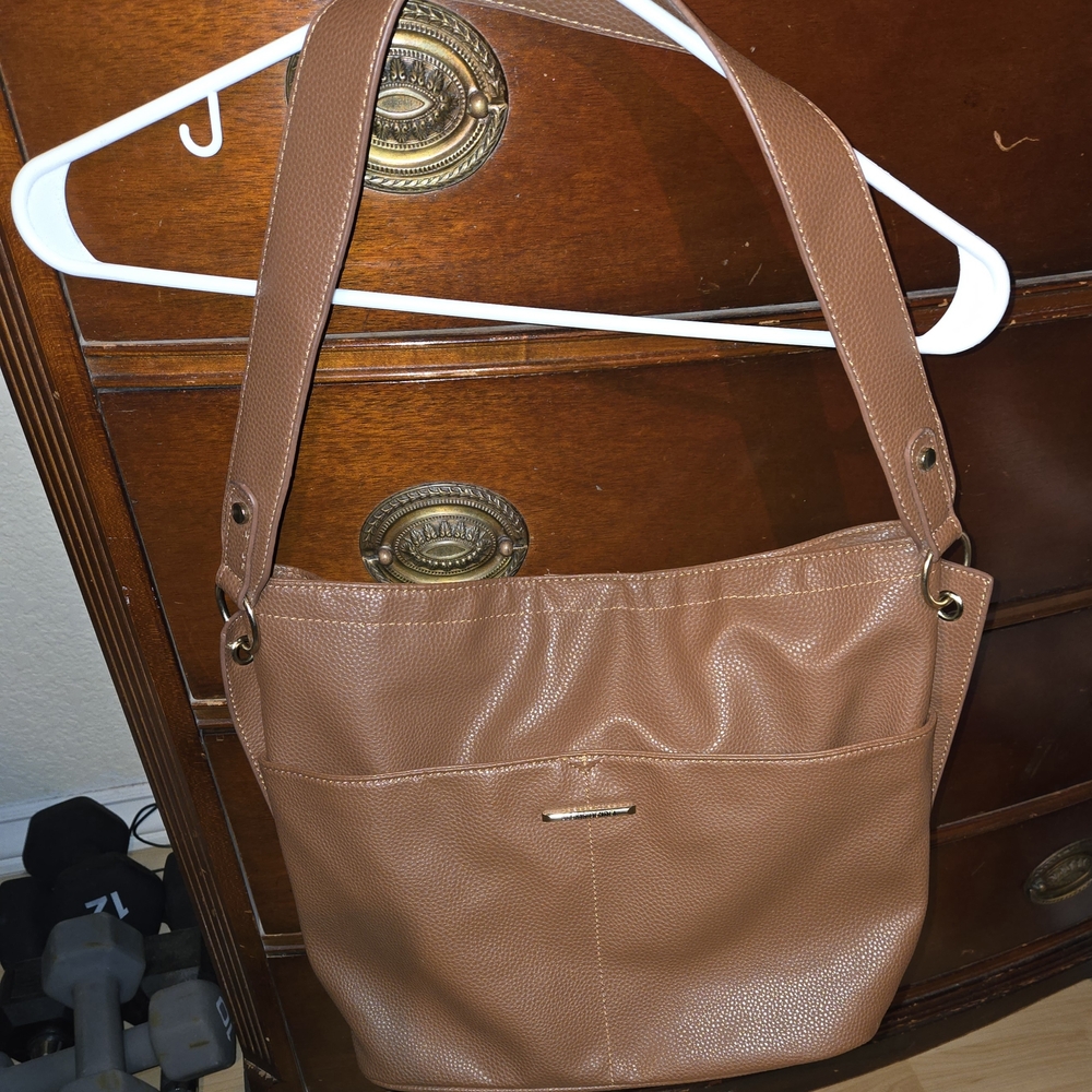 Classic Brown Shoulder Tote Bag - Alexis Bendel